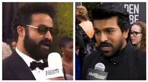 Ramcharan and Junior NTR getting trolled for fake accent at Golden Globes red carpet