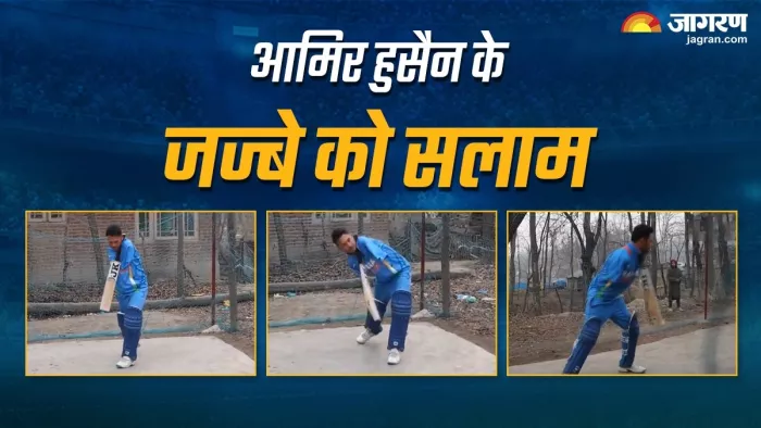 एक व्यक्ति बिना बाजू होने के बजाय क्रिकेट खेल रहा है। फोटो- एक्स