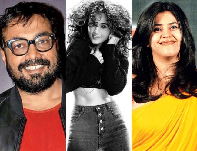 Anurag Kashyap, Taapsee Pannu Ekta Kapoor. Photo- Mid-Day, Instagram