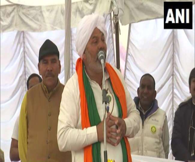 भाकियू नेता राकेश टिकैत बोले जब तक सरकार कृषि कानून वापस नहीं लेती है हमारी घर वापसी नहीं होगी।