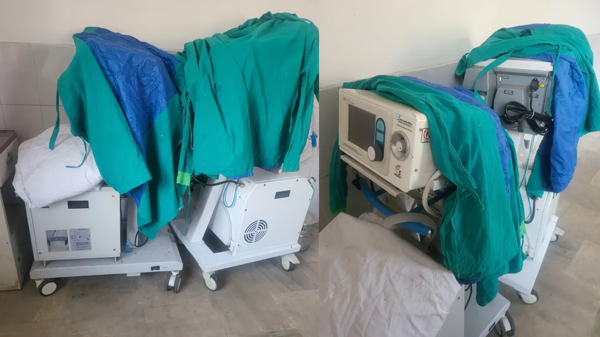 लापरवाही की हद! धनबाद सदर अस्पताल में 60 वेंटिलेटर पर सुखाए जा रहे कपड़े, मेडिकल कॉलेज में तरस रहे मरीज
