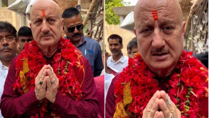 Anupam Kher Video: Anupam Kher reached Kalighat with folded hands, prayed for a friend, via instagram