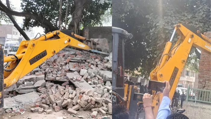 सुनाम और नवांशहर में दो तस्करों के मकानों पर चला बुलडोजर