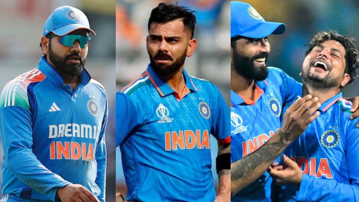 icc rankings rohit sharma jumps to 3rd spot in odi rankings left virat kohli behind jadeja enters top 10 rachin ravindra kuldeep yadav