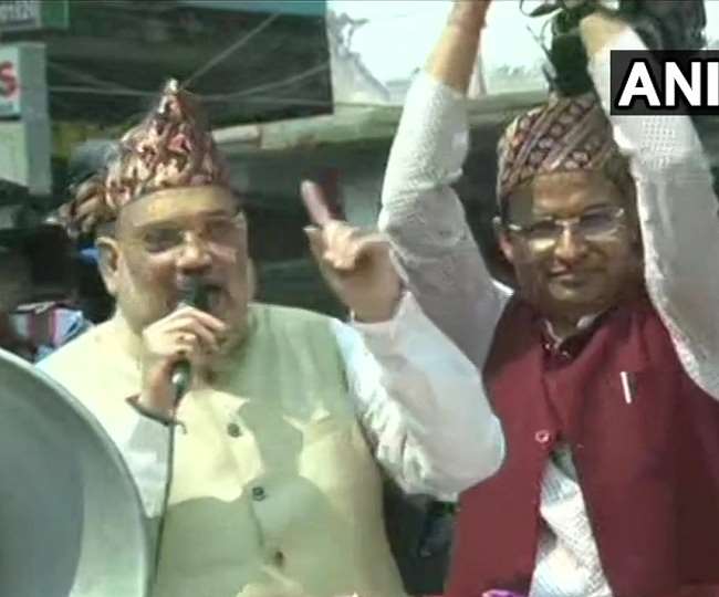पांचवें चरण के मतदान के लिए गृहमंत्री का रोड शो