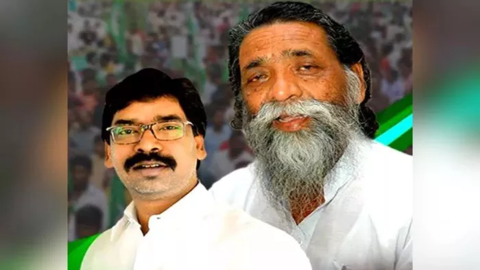 हेमंत सोरेन और शिबू सोरेन की फाइल फोटो।