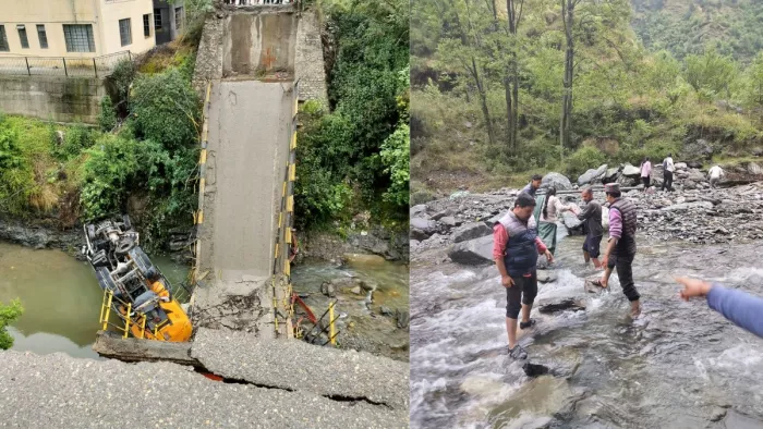 मंगलौर पुल ध्वस्त: ओट रामपुर राष्ट्रीय राजमार्ग पर यातायात ठप