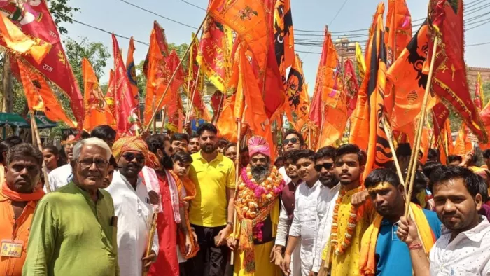 राणा सांगा की जयंती पर गढ़ी रामी में हजारों की संख्या में पहुंचे लोग।