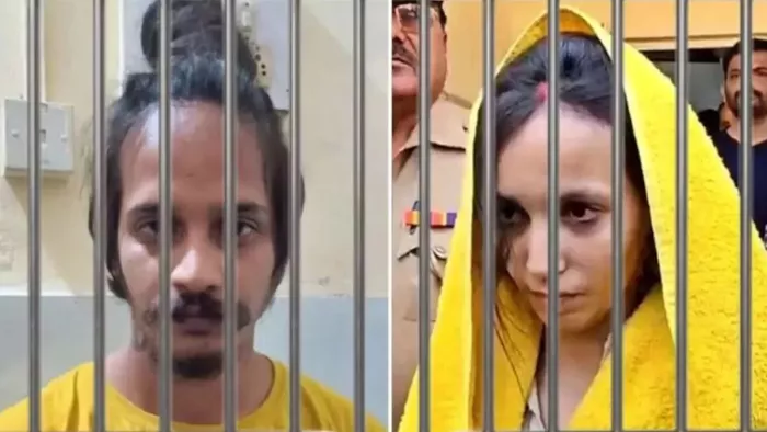 सौरभ हत्याकांड में आरोपित साहिल और मुस्कान की फाइल फोटो।