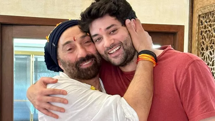 Rajveer Deol and sunny deol (Photo Credit Instagram)