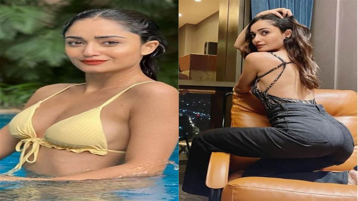 ashram 3 babita fame tridha choudhary bold photos in thigh high slit dress fans reaction goes viral on social media