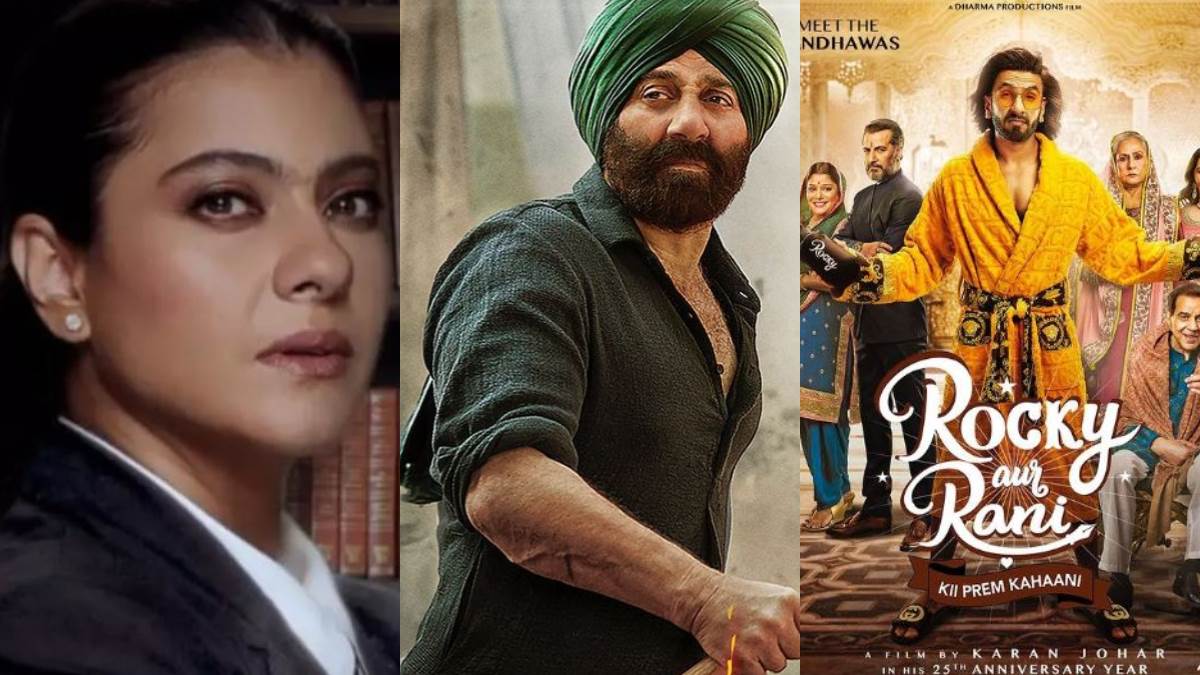 entertainment top news 12th june sunny deol gadar 2 teaser out to kajol debut series the trial trailer release and rocky and rani kii prem kahaani teaser attach with adipurush in theater top trending