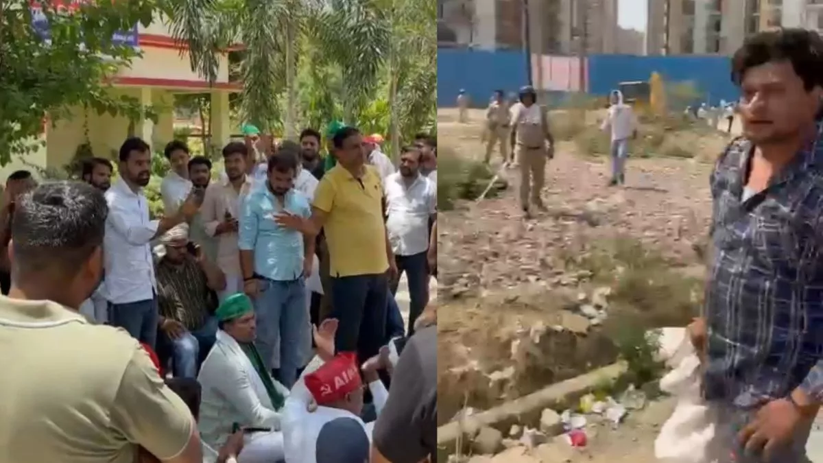 Greater Noida: अतिक्रमण हटाने पहुंची टीम का किसानों ने किया विरोध, पथराव में कई लोग घायल