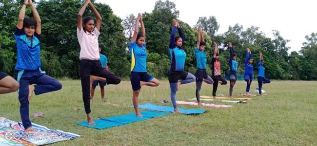 women cricketers sweating to enhance talent