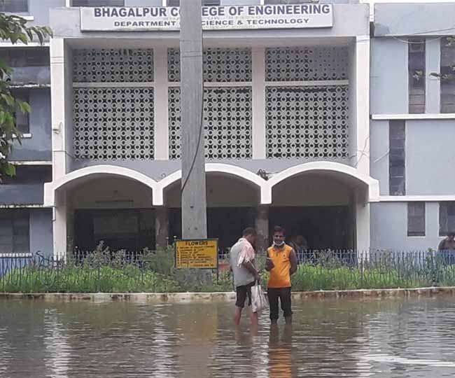 bihar flood news bhagalpur floods became severe danger loomed over engineering college