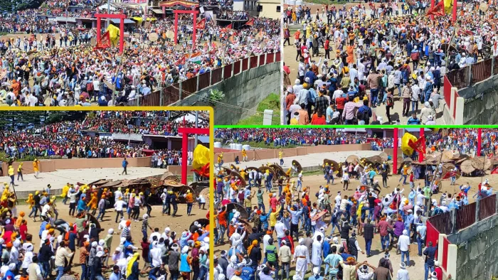 Bagwal Mela 2022: बग्वल युद्ध फल और डंडों से एक दूसरे पर हमला, कई घायल, हजारों दर्शकों से भरा मैदान