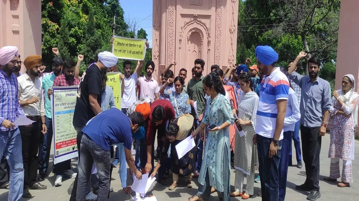 PAU Ludhiana News: भर्तियों की मांग को लेकर छात्रों ने शुरू किया मरणव्रत, धरने के 17वें दिन डिग्री की कापियां जला जताया विरोध