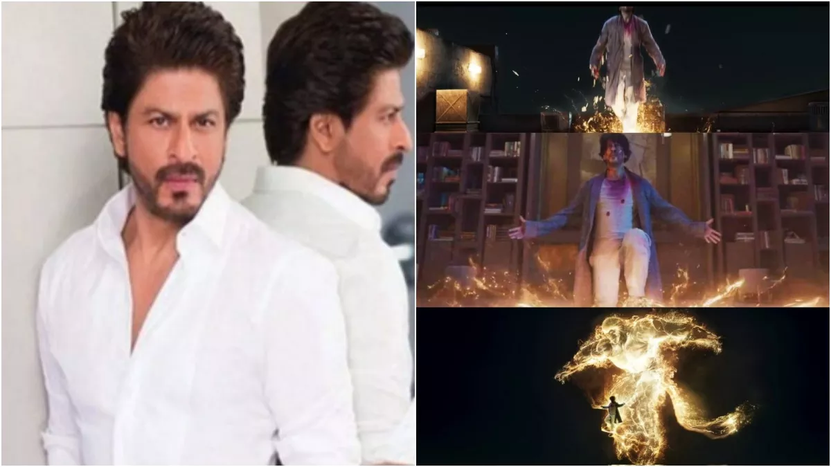 Shah Rukh Khan Brahmastra Look Leaked: लीक हुआ शाह रुख खान का 'वानरास्त्र' लुक, आग में घिरे नजर आए किंग खान