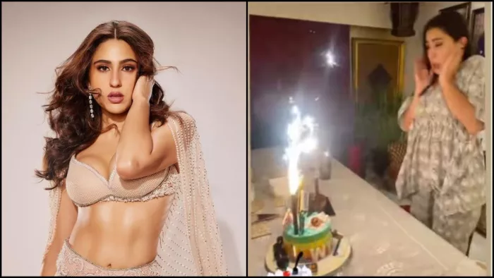 Sara Ali Khan खुद का केक देख गईं डर। Photo-Instagram