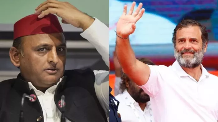 सपा प्रमुख अखिलेश यादव व कांग्रेस के पूर्व राष्ट्रीय अध्यक्ष राहुल गांधी (फाइल फोटो)