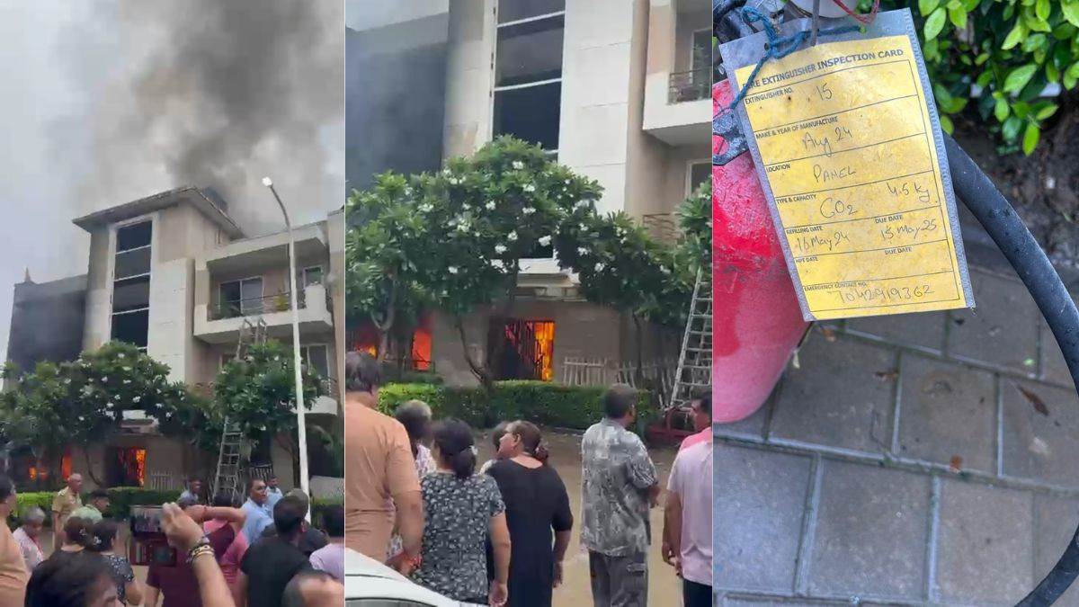 ncr faridabad flat fire in bptp pride society sector 77 investigation underway