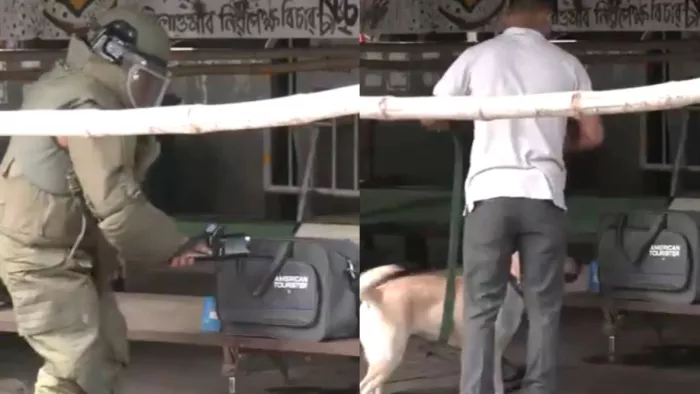 आरजी कर कॉलेज में संदिग्ध बैग मिलने से मचा हड़कंप। (फोटो सोर्स: एएनआई)