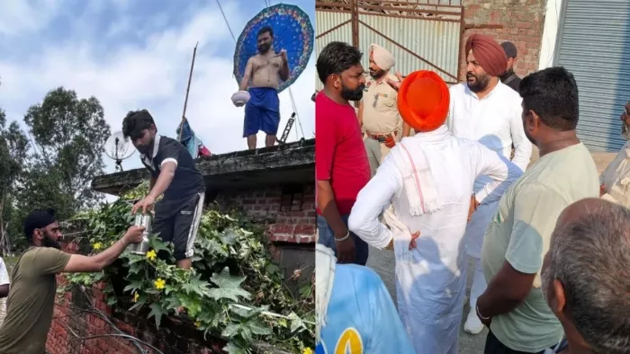 सांसद गुरजीत औजला रमदास के वार्ड नंबर 4 और 5 के बाढ़ प्रभावित इलाके का जायजा लेने पहुंचे (फोटो: जागरण)