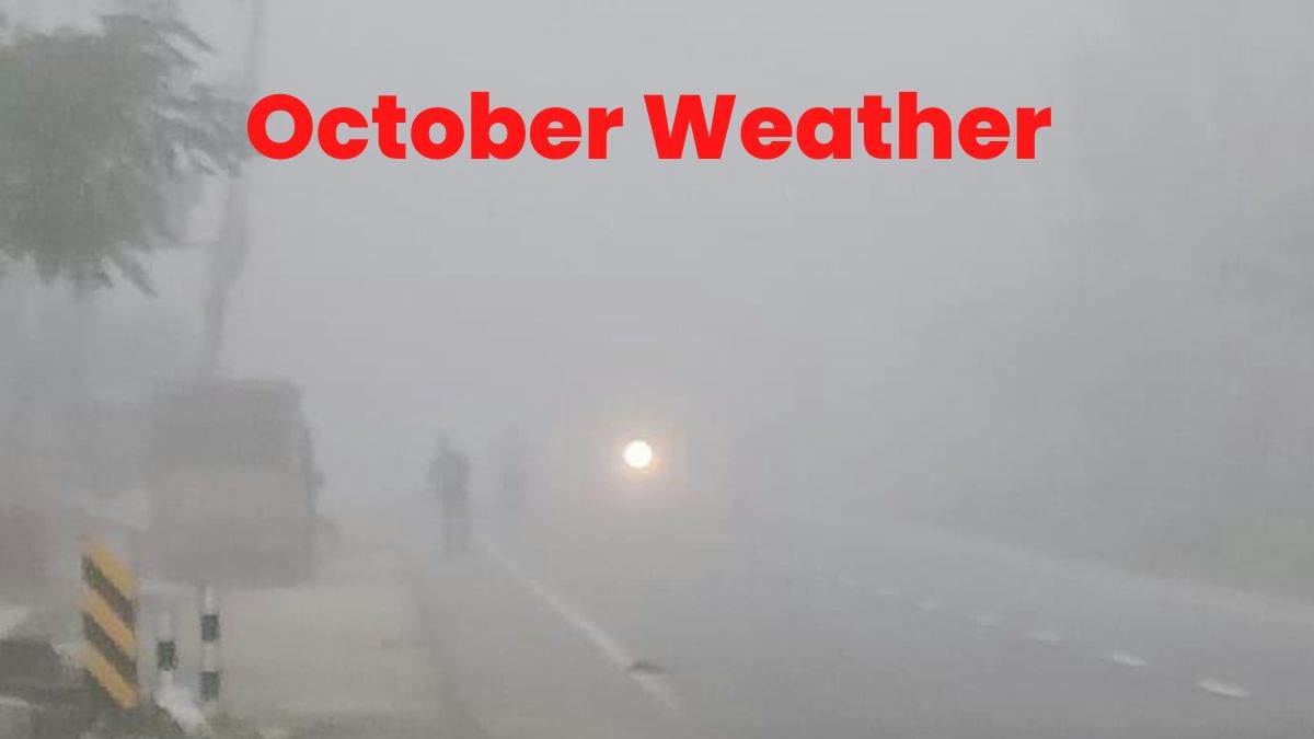 up weather in october after rain now fog started dense fog covered sambhal city