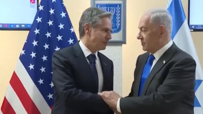 Israel Hamas War इजरायल पहुंचे एंटनी ब्लिंकन।
