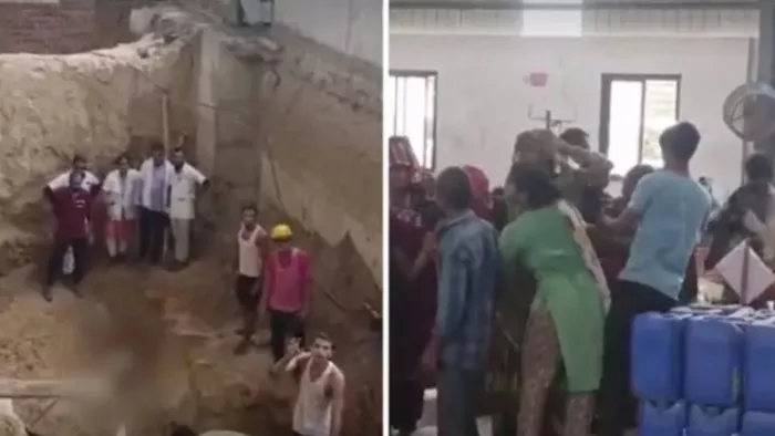 गुजरात के मेहसाणा में दीवार गिरने से हादसा