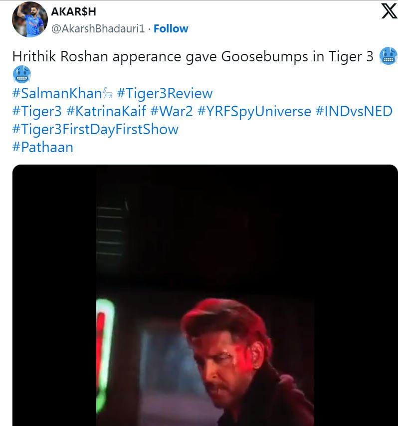 Hrithik Roshan In Tiger 3