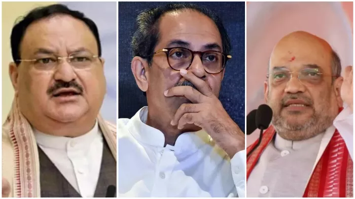 जेपी नड्डा, उद्धव ठाकरे और अमित शाह। ( फाइल फोटो)