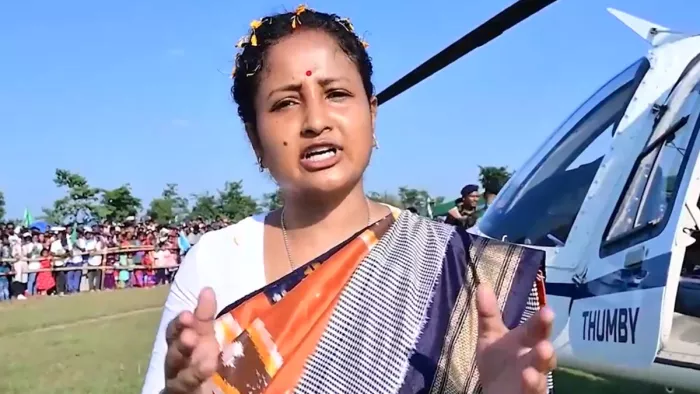 कल्पना सोरेन के हेलीकॉप्टर को रोकने पर बवाल (जागरण)