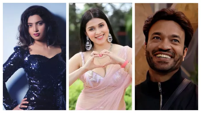 File Photo of Sana Raees Khan, Mannara Chopra and Vicky Jain