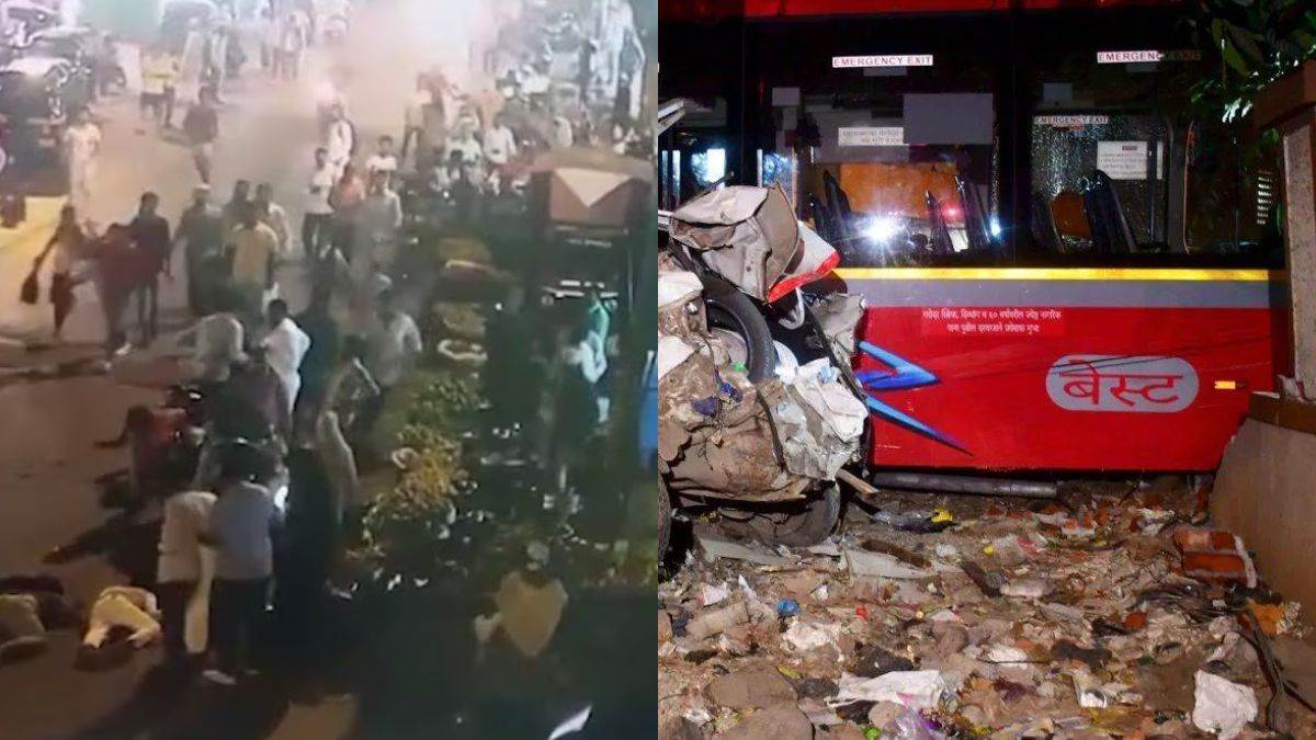 mumbai kurla bus accident dead body was stuck under the car people removed the gold bangles from hands of deceased