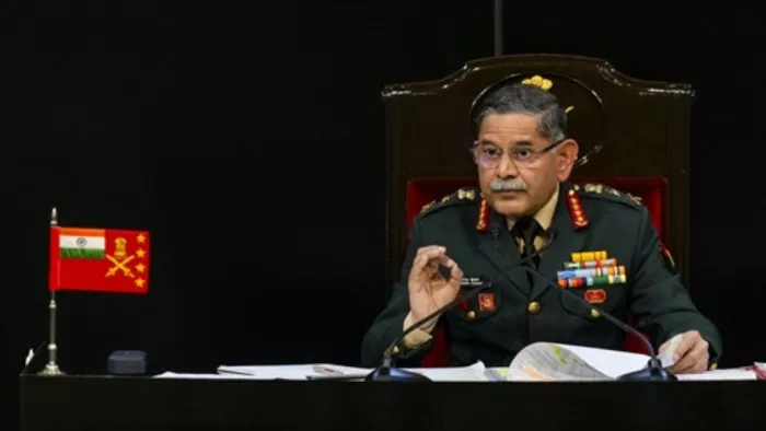 सेना प्रमुख जनरल उपेंद्र द्विवेदी ने अपने सालाना प्रेस कॉन्फ्रेंस की। (फोटो- पीटीआई)