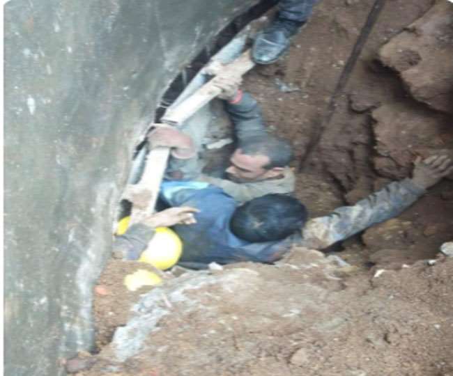 मध्यप्रदेश के कटनी में भूमिगत नहर के निर्माणाधीन सुरंग की मिट्टी धंसने से नौ दबे