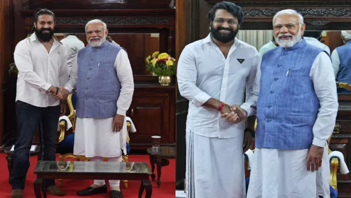 PM Modi meets Yash and Rishab Shetty