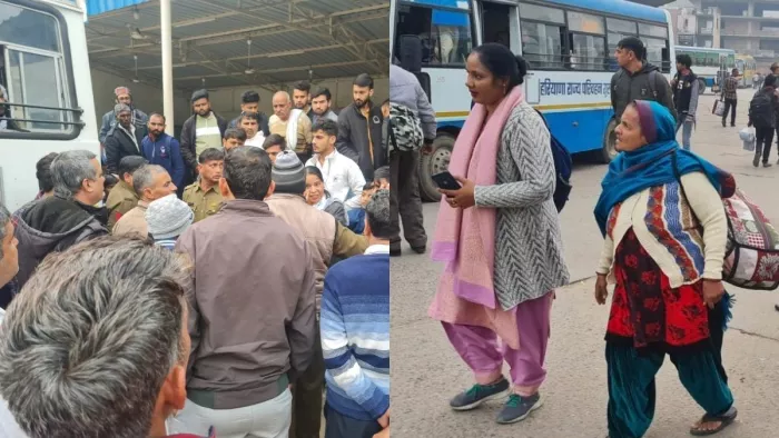 Kisan Andolan के कारण बस रूट बंद, घंटों इंतजार करते दिखे यात्री