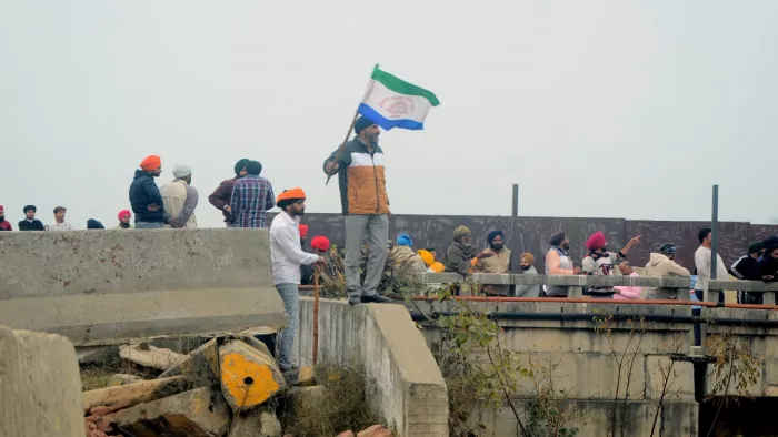 Farmers Protest: किसानों को दिल्ली में नहीं घुसने देने की तैयारी, गाजीपुर-सिंघु और टिकरी बॉर्डर पर कड़ा पहरा (फोटो एएनआई)