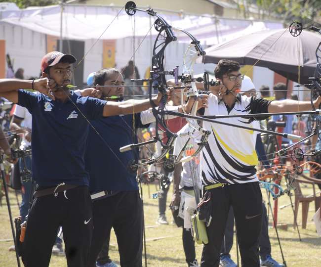 तीरंदाजी प्रतियोगिता के कंपाउंड राउंड के टीम इवेंट में हरियाणा व