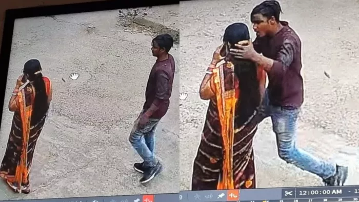महिला स्वास्थ्यकर्मी के साथ अश्लील हरकत करता युवक कैमरे में कैद। जागरण