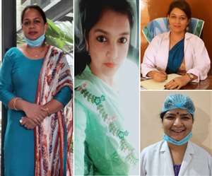 पिंकी रानी, कमलजोत, डा. समिधा शर्मा और जसविंद्र कौर।