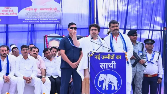 आकाश आनंद ने कई मुद्दों पर BJP पर किया हमला