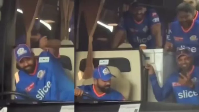 Rohit Sharma ने चलाई मुंबई इंडियंस की बस। फोटो- स्क्रीन ग्रैब