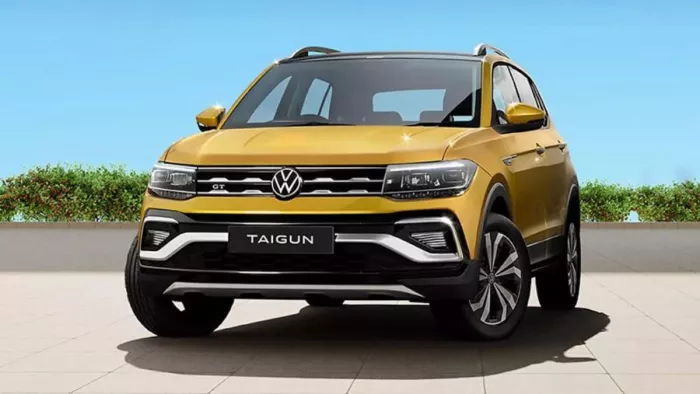 Volkswagen Taigun की कीमतों में 1.10 लाख रुपये तक की कटौती की गई है।