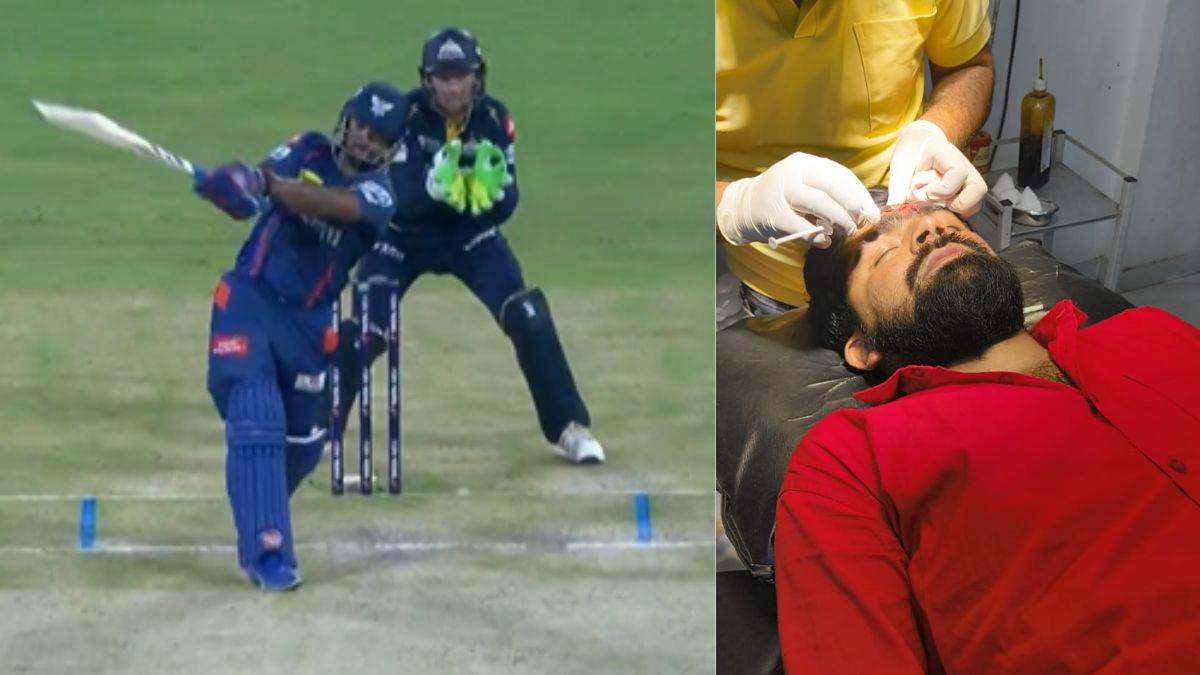 nicholas pooran six hit fan in the stadium injured badly but spectator returns from hospital to celebrate lsg win watch video