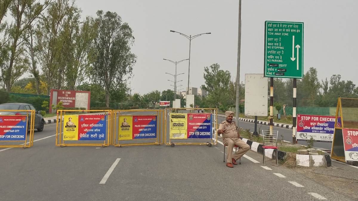 amritsar airport open airlines cancel flights after blackout