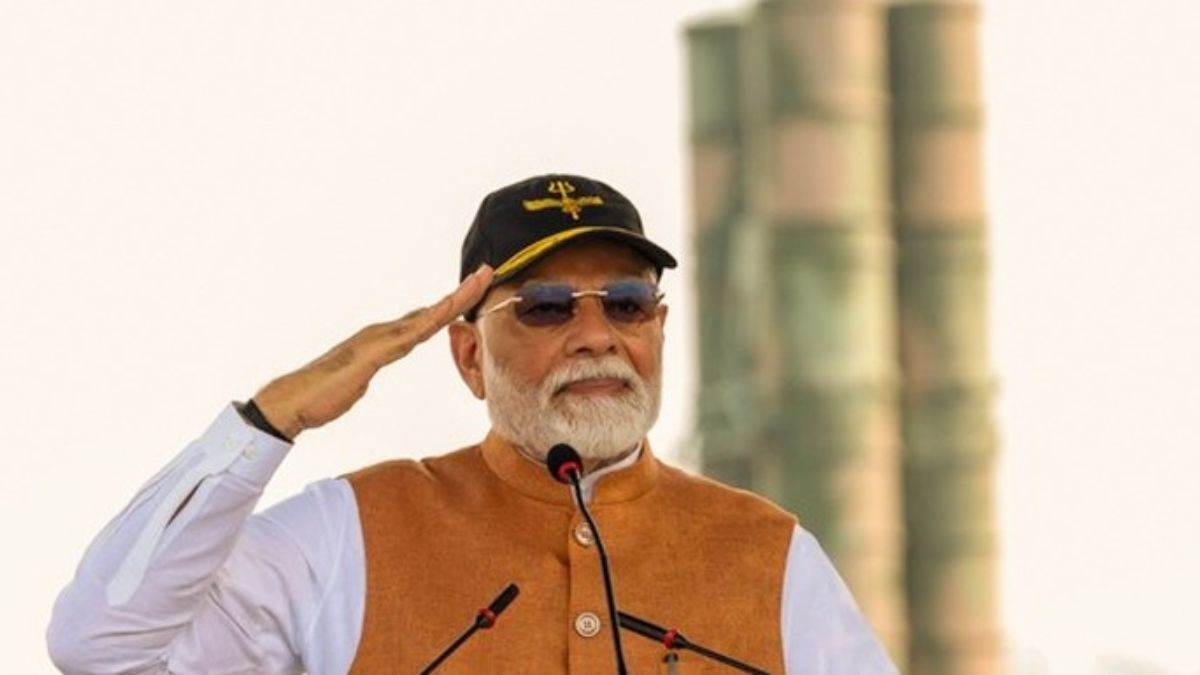 pm modi will address from adampur airbase in some time he had met the army soldiers this morning