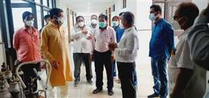 सांसद व विधायक ने लिया बंधबहाल कोविड अस्पताल का जायजा